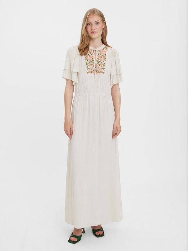 Vero Moda Vero Moda Ljetna haljina Gina 10277291 Écru Regular Fit