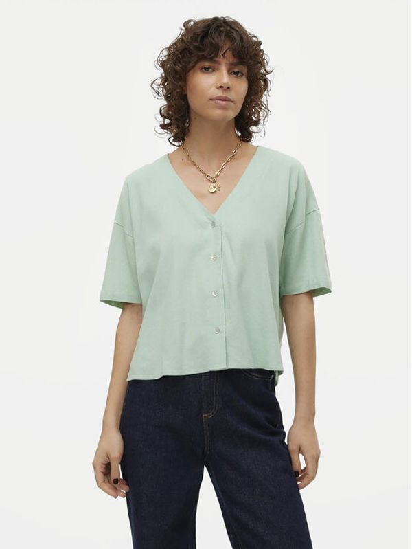 Vero Moda Vero Moda Majica Jesmilo 10279696 Zelena Regular Fit