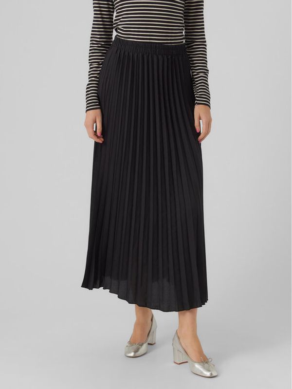 Vero Moda Vero Moda Plesirana suknja 10303169 Crna Regular Fit