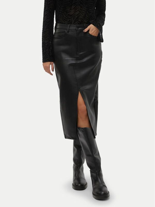 Vero Moda Vero Moda Suknja od imitacije kože Veri 10311707 Crna Regular Fit