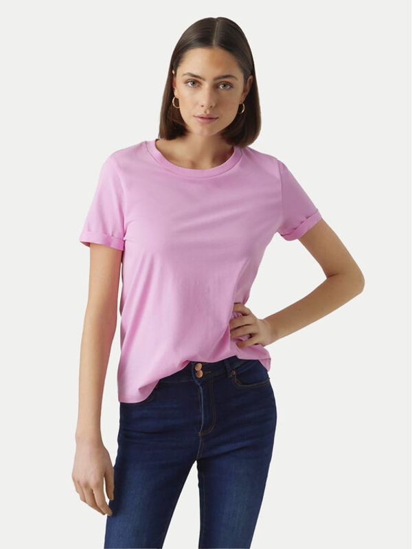 Vero Moda Vero Moda T-shirt Paula 10243889 Ružičasta Regular Fit