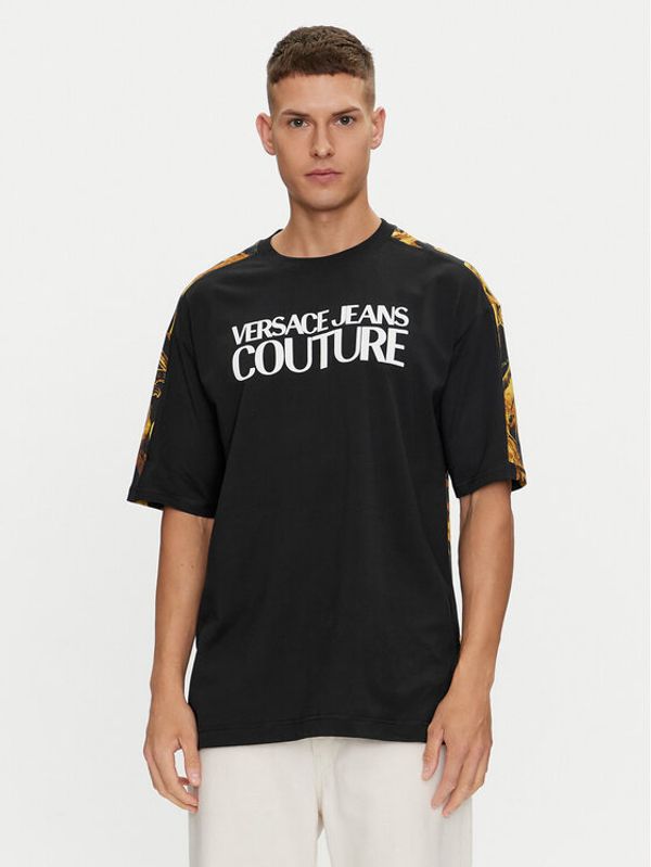 Versace Jeans Couture Versace Jeans Couture T-shirt 76GAH613 Crna Regular Fit
