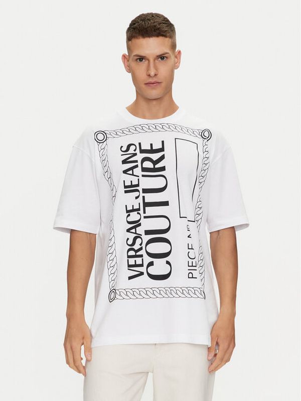 Versace Jeans Couture Versace Jeans Couture T-shirt 76GAHE04 Bijela Regular Fit