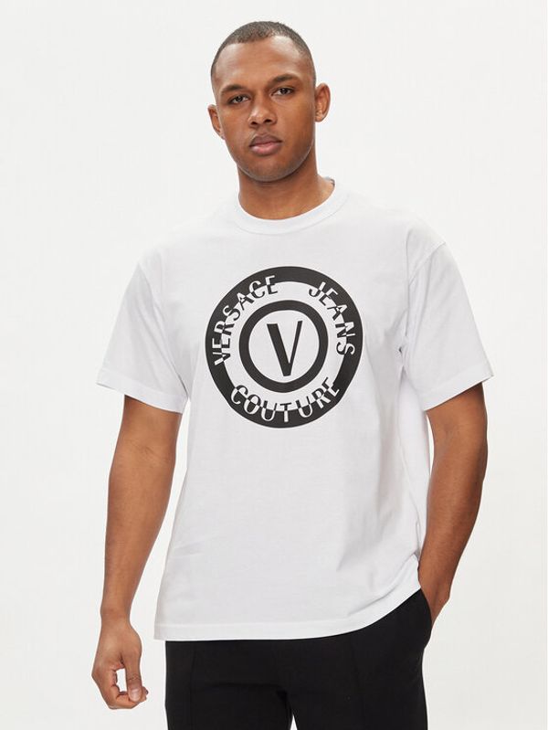 Versace Jeans Couture Versace Jeans Couture T-shirt 76GAHT06 Bijela Regular Fit