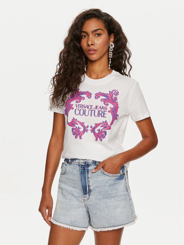 Versace Jeans Couture Versace Jeans Couture T-shirt 76HAHG02 Bijela Slim Fit