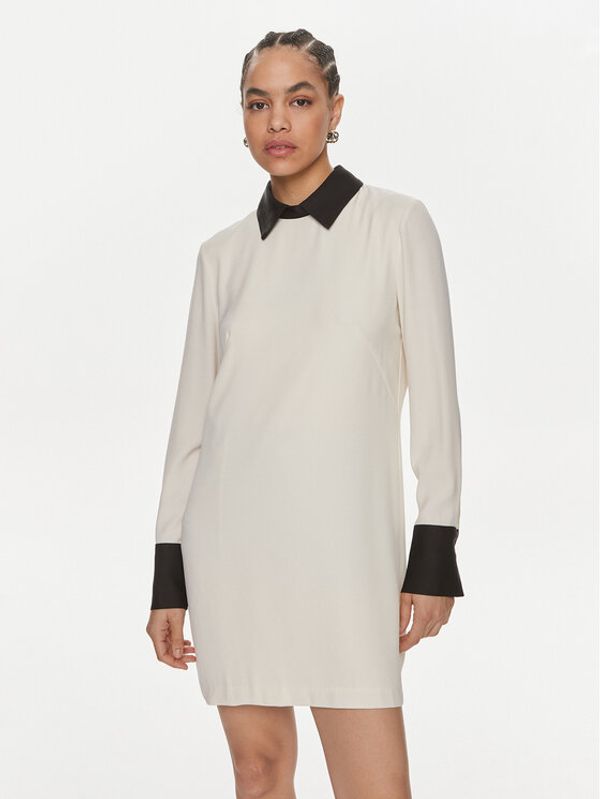 ViCOLO ViCOLO Haljina za svaki dan TB0156 Écru Regular Fit
