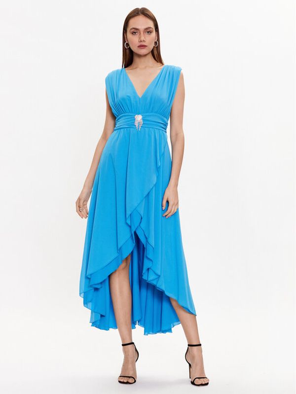 ViCOLO ViCOLO Koktel haljina TE0064 Svijetloplava Regular Fit