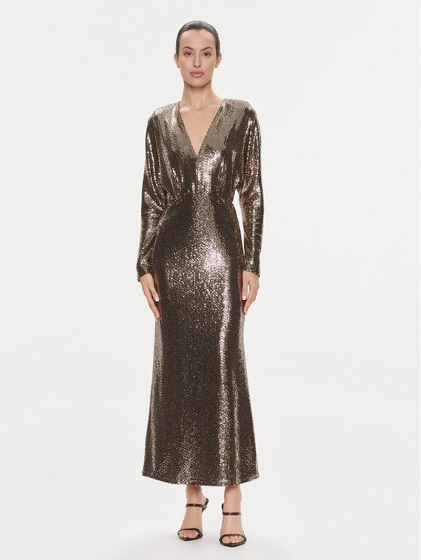 ViCOLO ViCOLO Večernja haljina FR0011 Smeđa Regular Fit