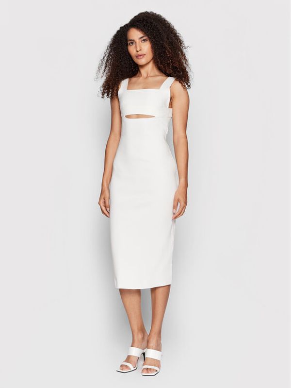 Victoria Victoria Beckham Victoria Victoria Beckham Koktel haljina Cut Out 1222KDR003590A Bijela Slim Fit