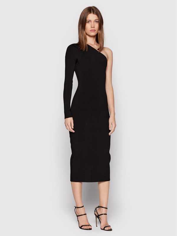Victoria Victoria Beckham Victoria Victoria Beckham Koktel haljina One Shoulder 1222KDR003593A Crna Slim Fit