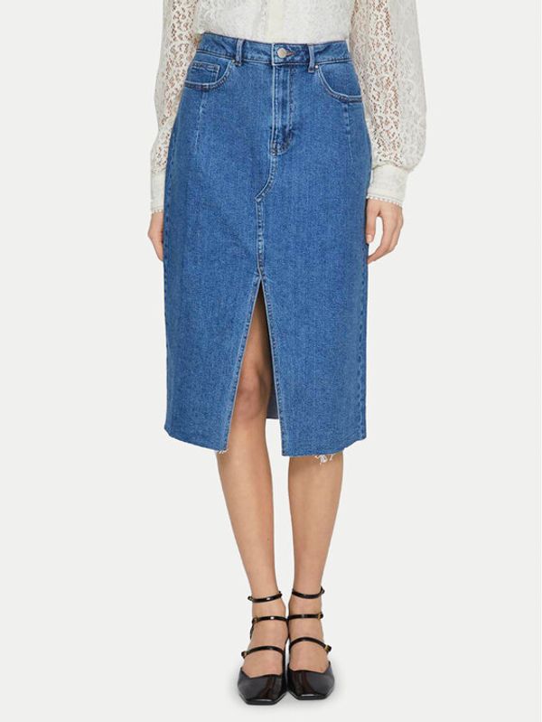 Vila Vila Jeans suknja 14092091 Plava Regular Fit