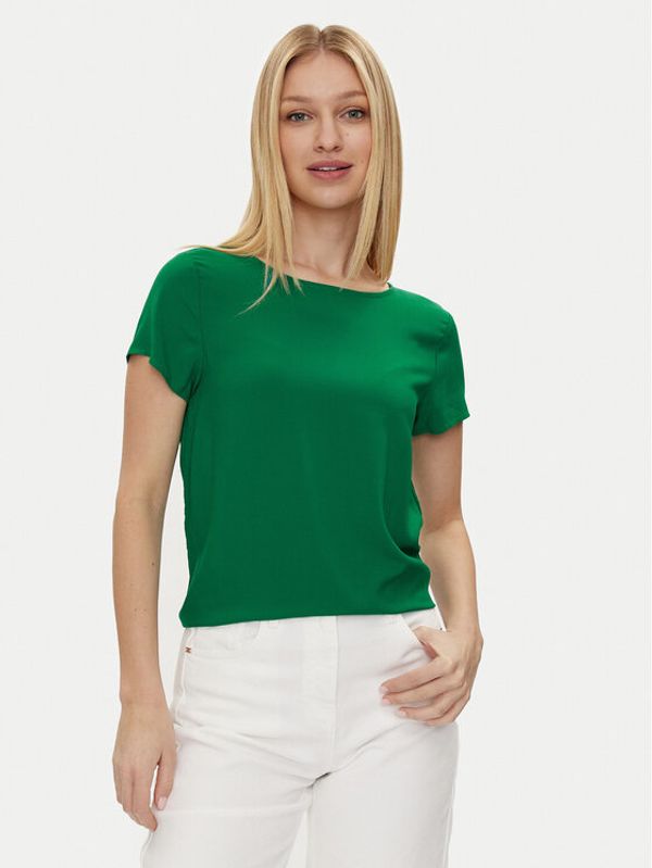 Vila Vila T-shirt Paya 14067404 Zelena Regular Fit