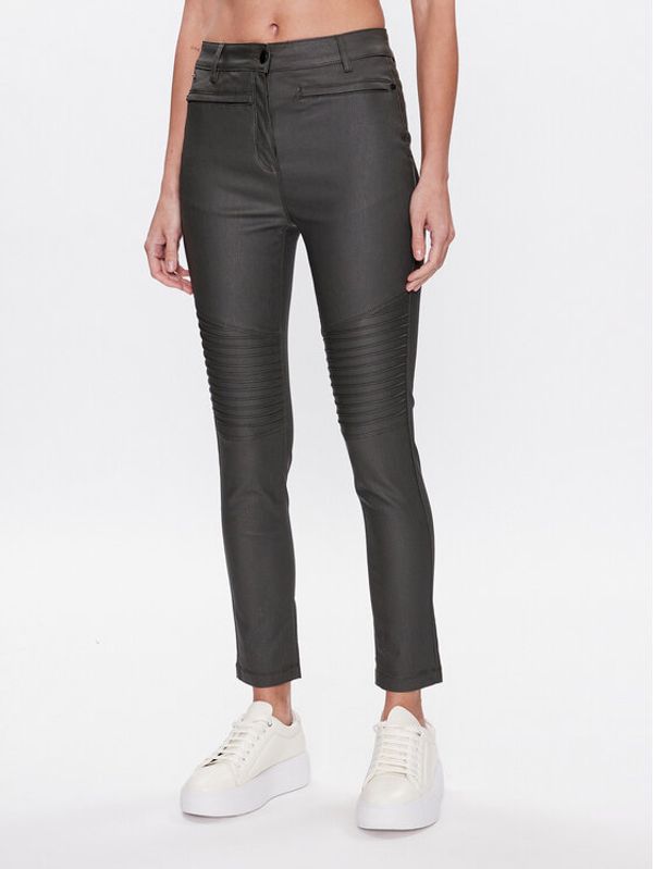 Volcano Volcano Hlače od imitacije kože R-Verona L07364-S23 Siva Slim Fit