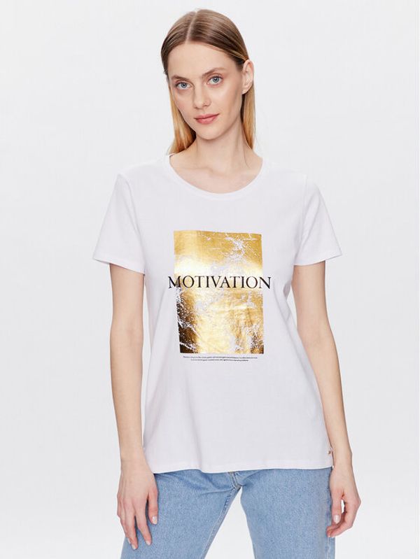Volcano Volcano T-shirt T-Motiv L02143-S23 Bijela Regular Fit