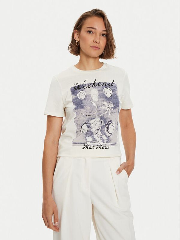 Weekend Max Mara Weekend Max Mara T-shirt 2425976031 Écru Regular Fit
