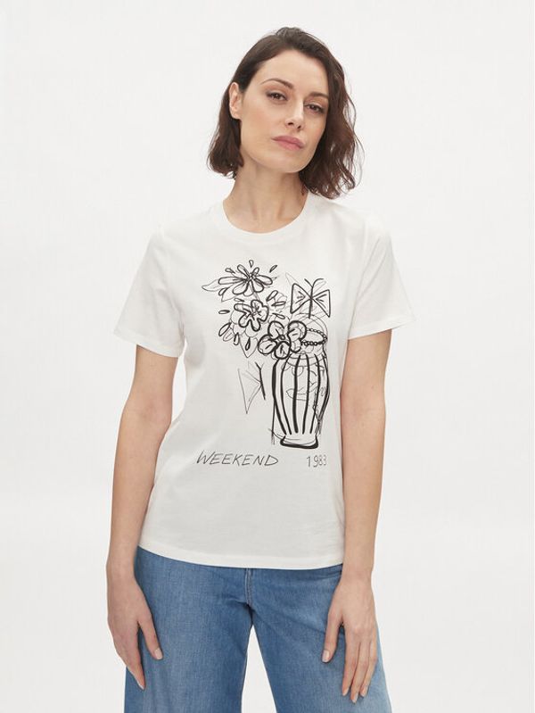 Weekend Max Mara Weekend Max Mara T-shirt Nervi 2415971051 Bijela Regular Fit