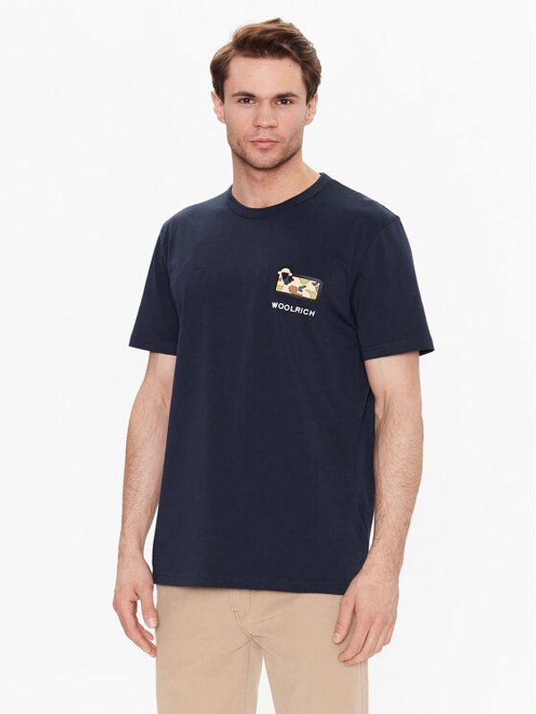 Woolrich Woolrich T-shirt Camo Sheep CFWOTE0087MRUT2926 Tamnoplava Regular Fit