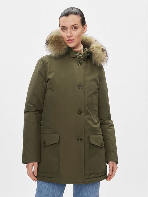 Woolrich Woolrich Zimska jakna Arctic Raccoon CFWWOU0538FRUT0001 Zelena Regular Fit