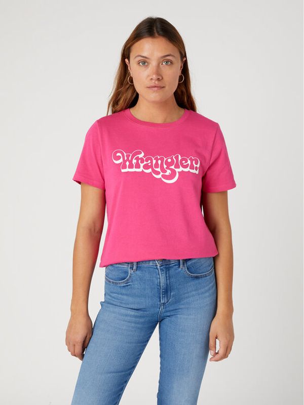 Wrangler Wrangler T-shirt W7N4D3P62 112332090 Ružičasta Regular Fit