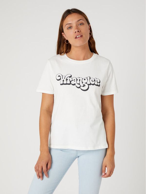 Wrangler Wrangler T-shirt W7N4D3W03 112332123 Bijela Regular Fit