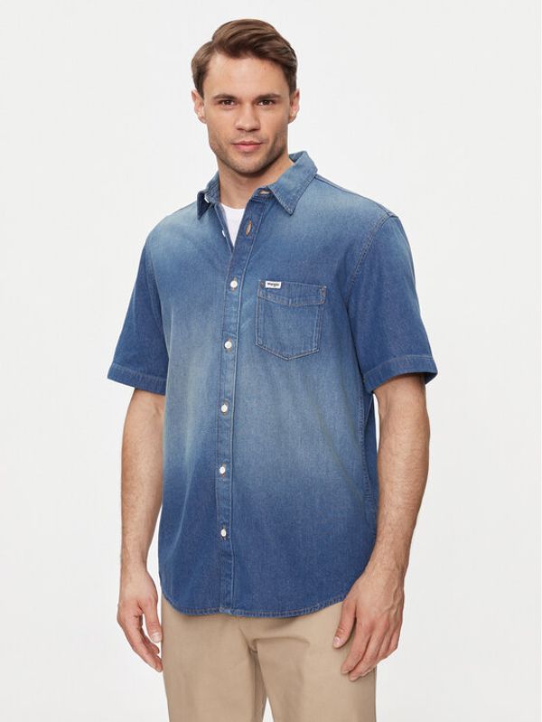Wrangler Wrangler traper košulja 112350183 Plava Regular Fit
