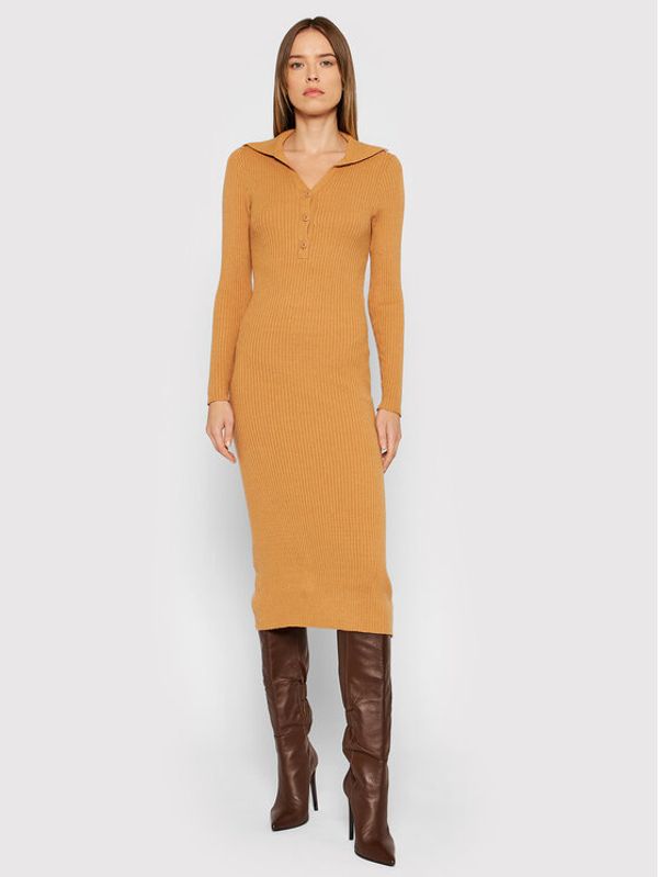YAS YAS Džemper haljina Cilla 26026459 Bež Slim Fit