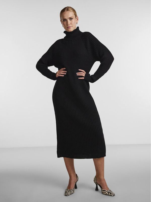 YAS YAS Džemper haljina Mavi 26028660 Crna Relaxed Fit