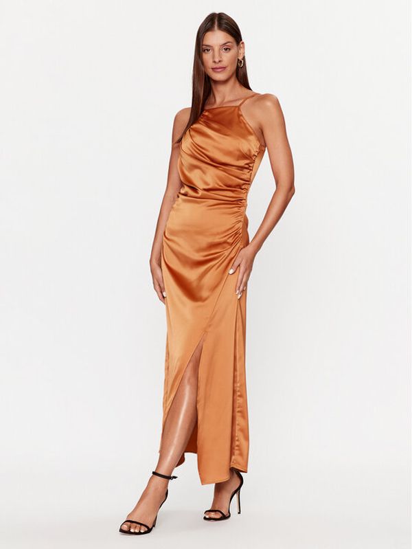 YAS YAS Koktel haljina 26031521 Smeđa Regular Fit