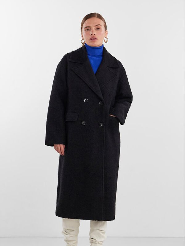 YAS YAS Vuneni kaput 26030712 Crna Loose Fit