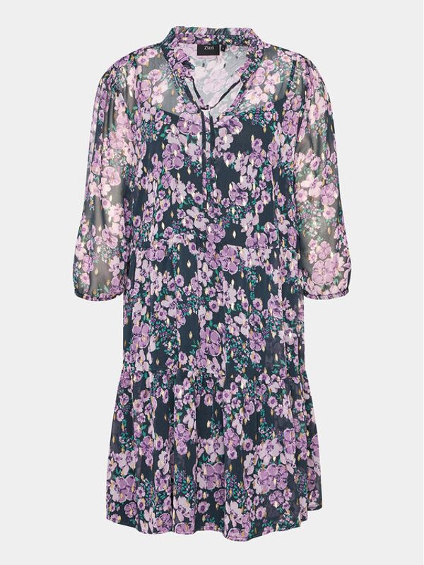 Zizzi Zizzi Haljina za svaki dan V02581A Ljubičasta Regular Fit