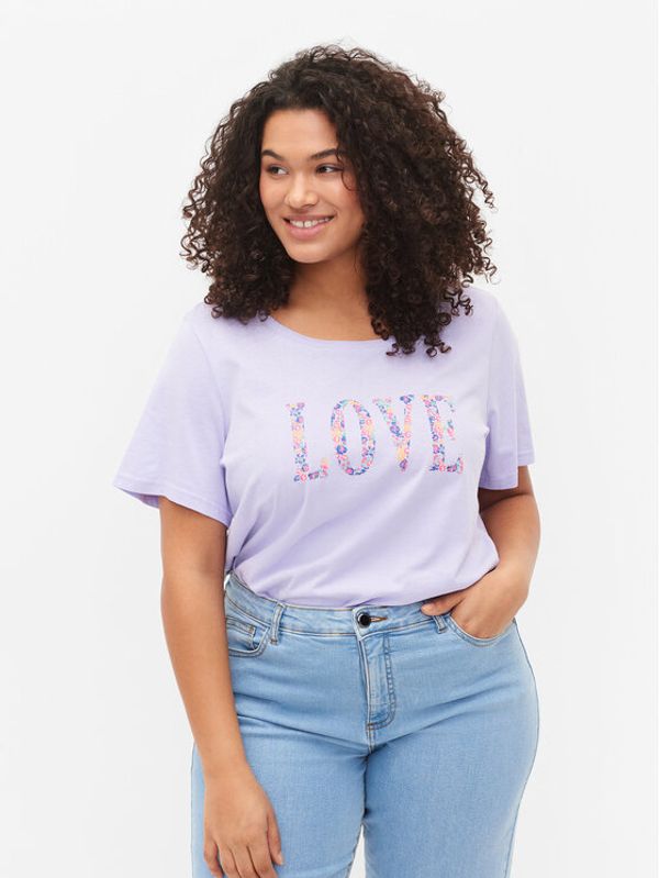 Zizzi Zizzi T-shirt V50224B Ljubičasta Regular Fit