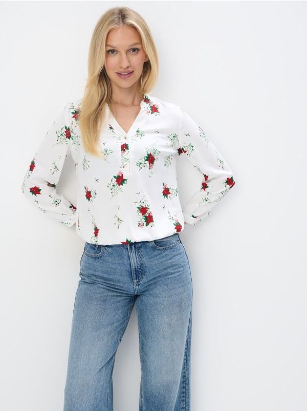 Mohito Mohito - Bluza s V-izrezom - bijela