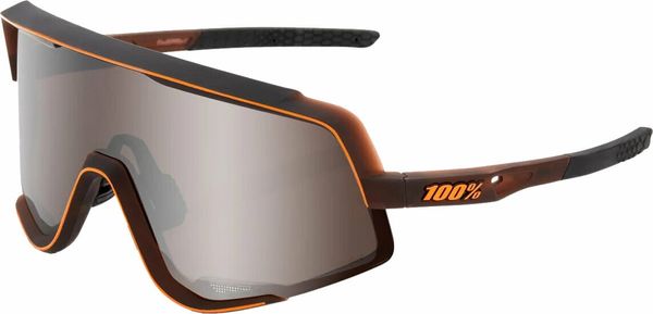 100% 100% Glendale Matte Translucent Brown Fade/HiPER Silver Mirror Lens Biciklističke naočale