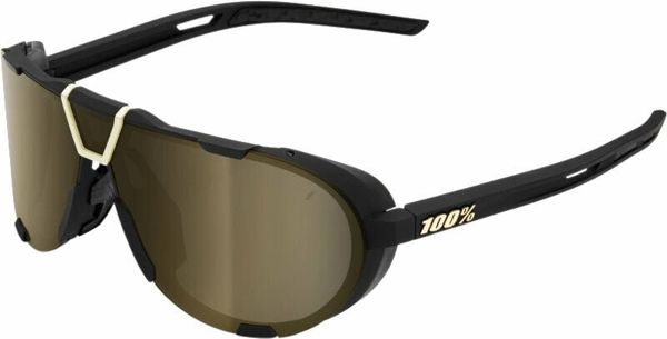 100% 100% Westcraft Soft Tact Black/Soft Gold Mirror Biciklističke naočale