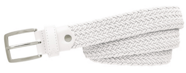 Alberto Alberto Basic Braided Womens White 90 cm Remen