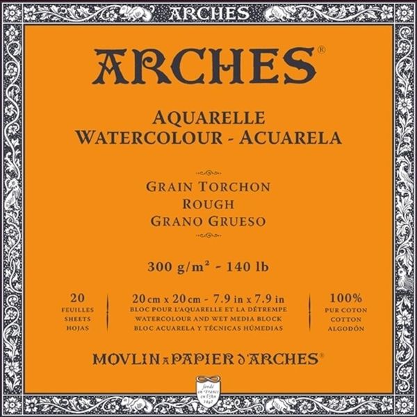 Arches Arches Watercolour Rough Block Natural White 20 x 20 cm 300 g Blok za skiciranje