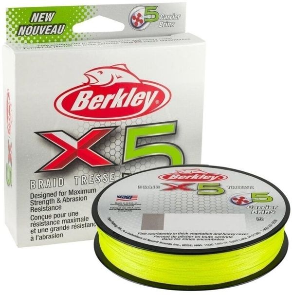 Berkley Berkley x5 Braid Flame Green 0,25 mm 27,0 kg 300 m Pletenica