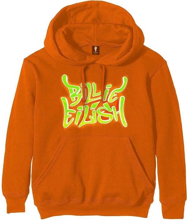 Billie Eilish Billie Eilish Majica Airbrush Flames Blohsh Orange M