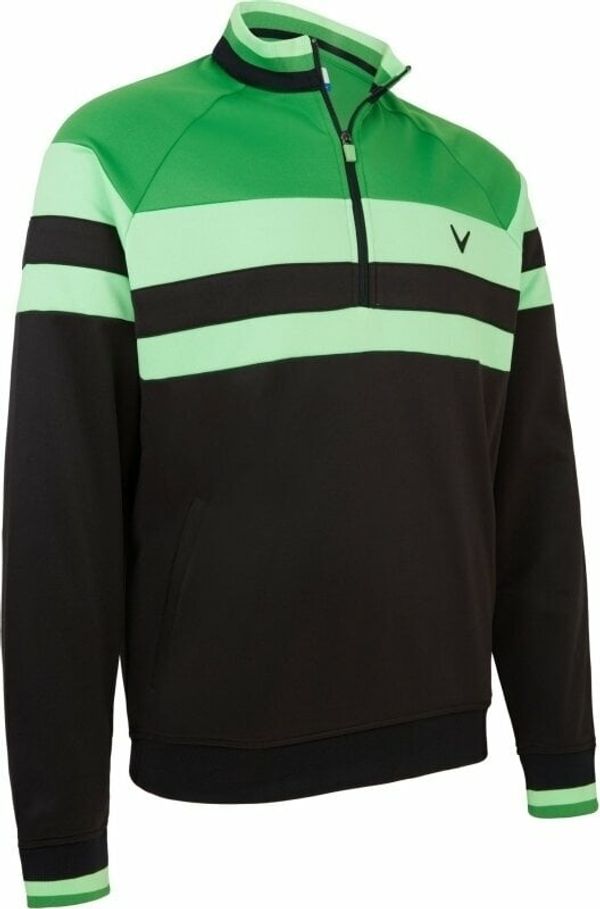 Callaway Callaway Mens LS Street Blocked 1/4 Zip Caviar S