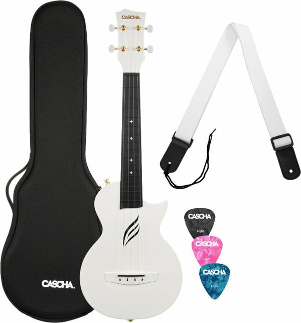 Cascha Cascha Carbon Fibre Set Koncertni ukulele Bijela