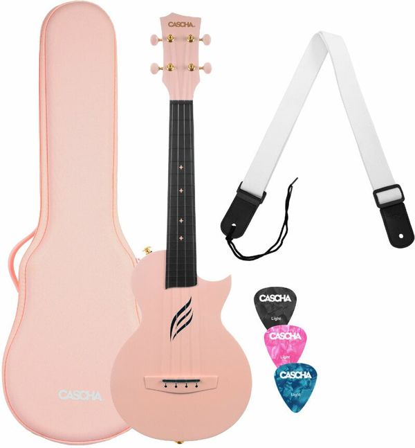 Cascha Cascha Carbon Fibre Set Koncertni ukulele Ružičasta