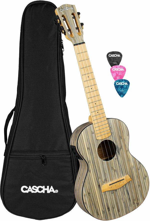 Cascha Cascha HH 2317E Bamboo Tenor ukulele Graphite