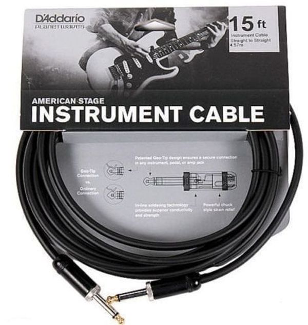 D'Addario Planet Waves D'Addario Planet Waves PW-AMSG-15 Crna 4,5 m Ravni - Ravni