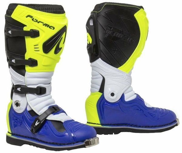 Forma Boots Forma Boots Terrain Evolution TX Yellow Fluo/White/Blue 45 Motociklističke čizme