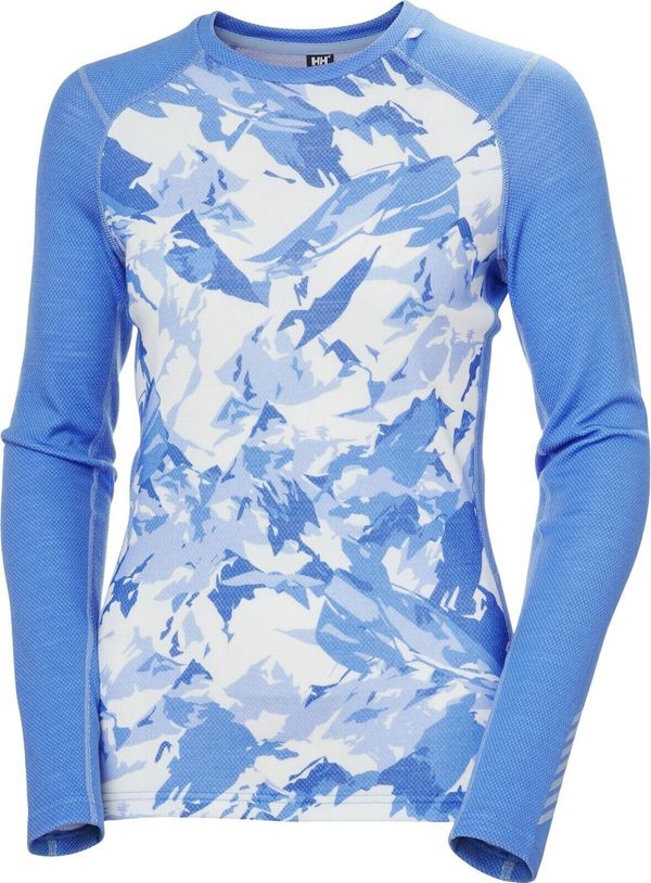 Helly Hansen Helly Hansen Women's Lifa Merino Midweight Graphic Crew Ultra Blue Mountain Camo XS Termo donje rublje