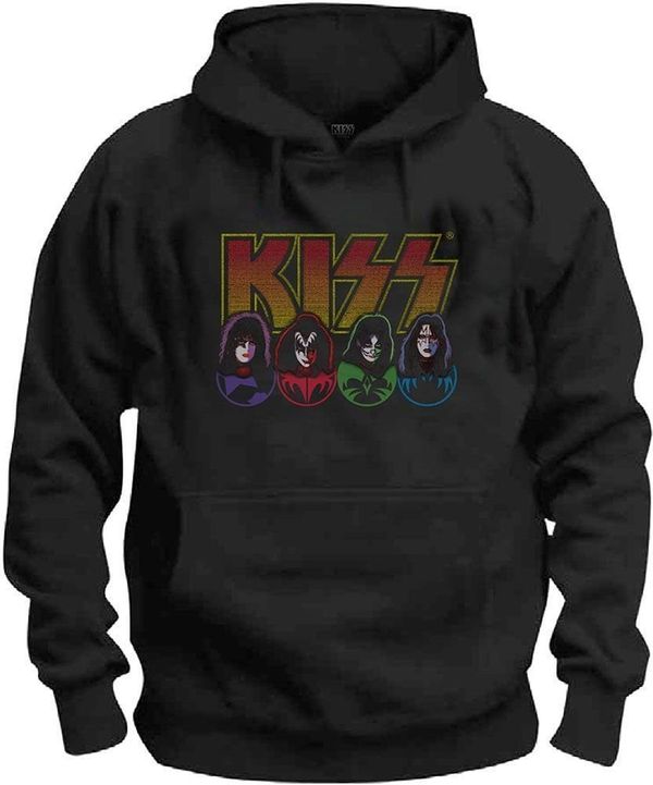 Kiss Kiss Majica Logo, Faces & Icons Black S