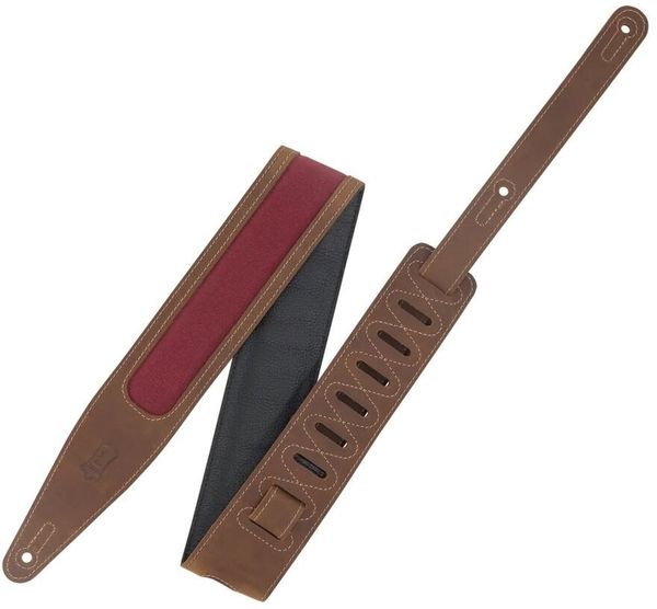 Levys Levys M317TRI-BRN-BRG Kožnati remen za gitaru Brown, Burgundy