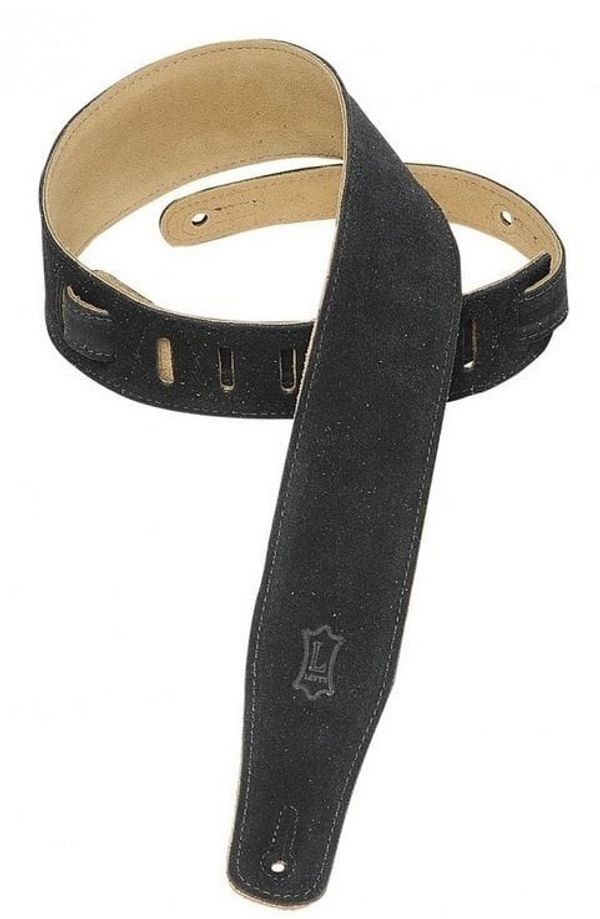 Levys Levys MS26 Kožnati remen za gitaru Black