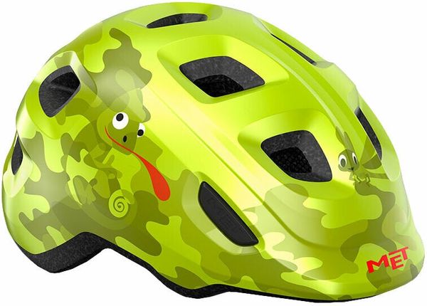 MET MET Hooray Lime Chameleon/Glossy XS (46-52 cm) Kaciga za bicikl za djecu