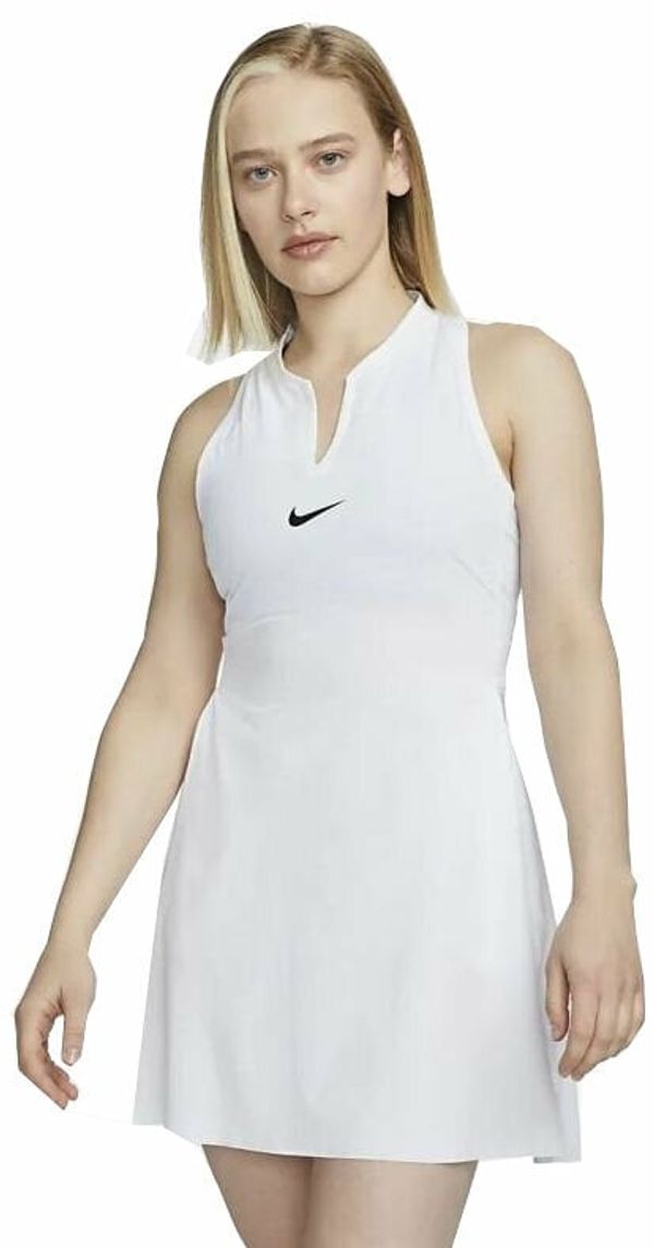 Nike Nike Dri-Fit Advantage Womens Tennis Dress White/Black M Haljina za tenis